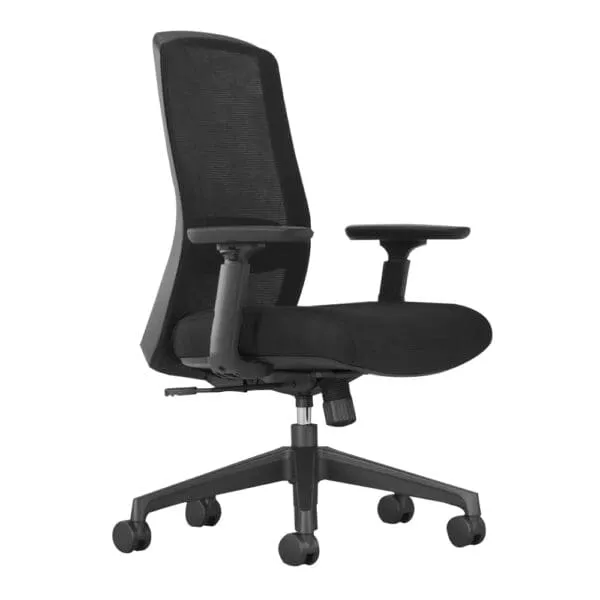 Sunon: Mid Back Mesh Office Chair;(66.5x61x98.5)cm, Black