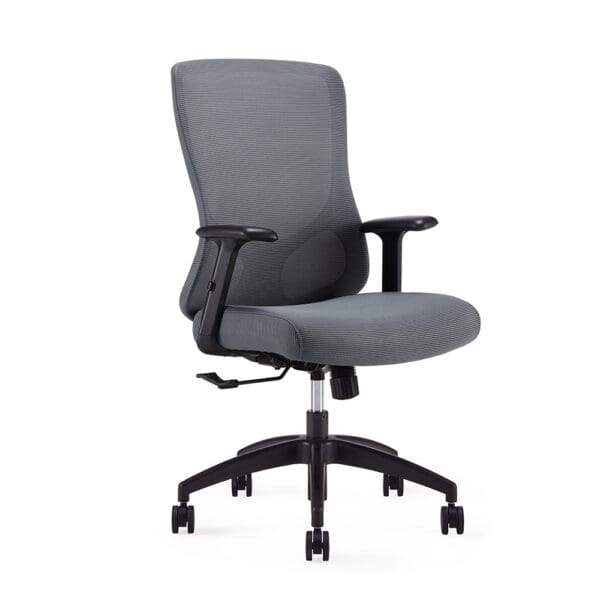 Sunon: Mid Back Office Chair; (63x56.5x100)cm: Fabric/ Mesh, Black
