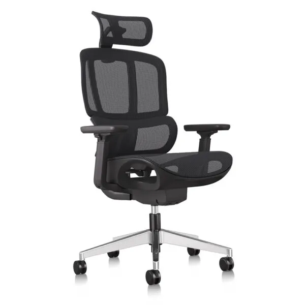 Sunon: High Back Office Chair; (70x65.5x114.5)cm: Mesh, Black
