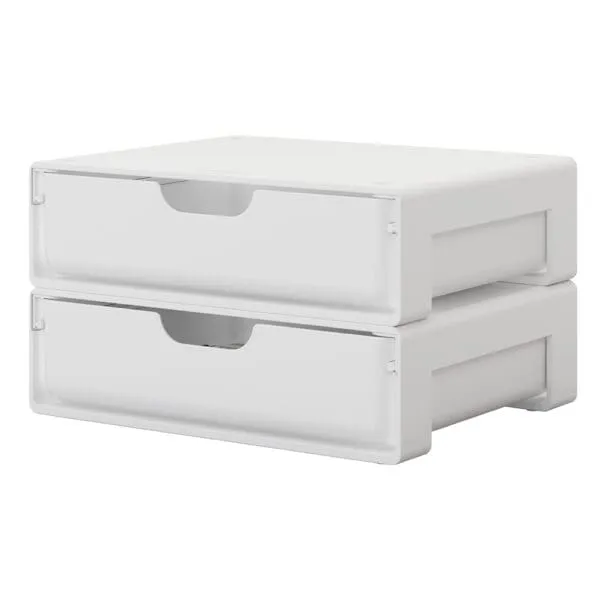 Office Desktop Storage Organizer; (31.8x24.9x9.05)cm, Angel White