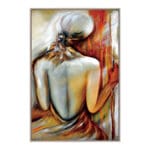 Girl/woman Oil/Printed Painting + Frame; (80x120)cm