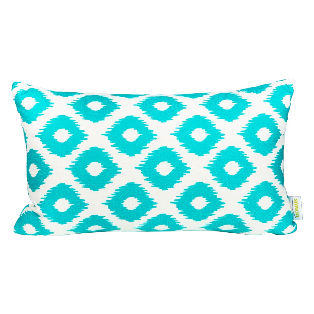 Domus: Outdoor Lumber Pillow; (30x50)cm, Blue/White
