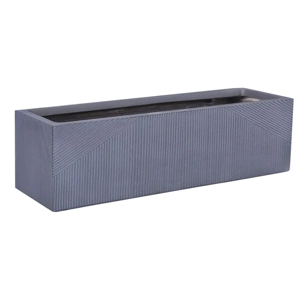 Fibre Clay Pot: Small; (58x15x15)cm, Antique Grey