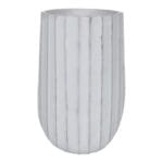 Fibre Clay Pot: Medium; (35x35x55)cm, Light Grey