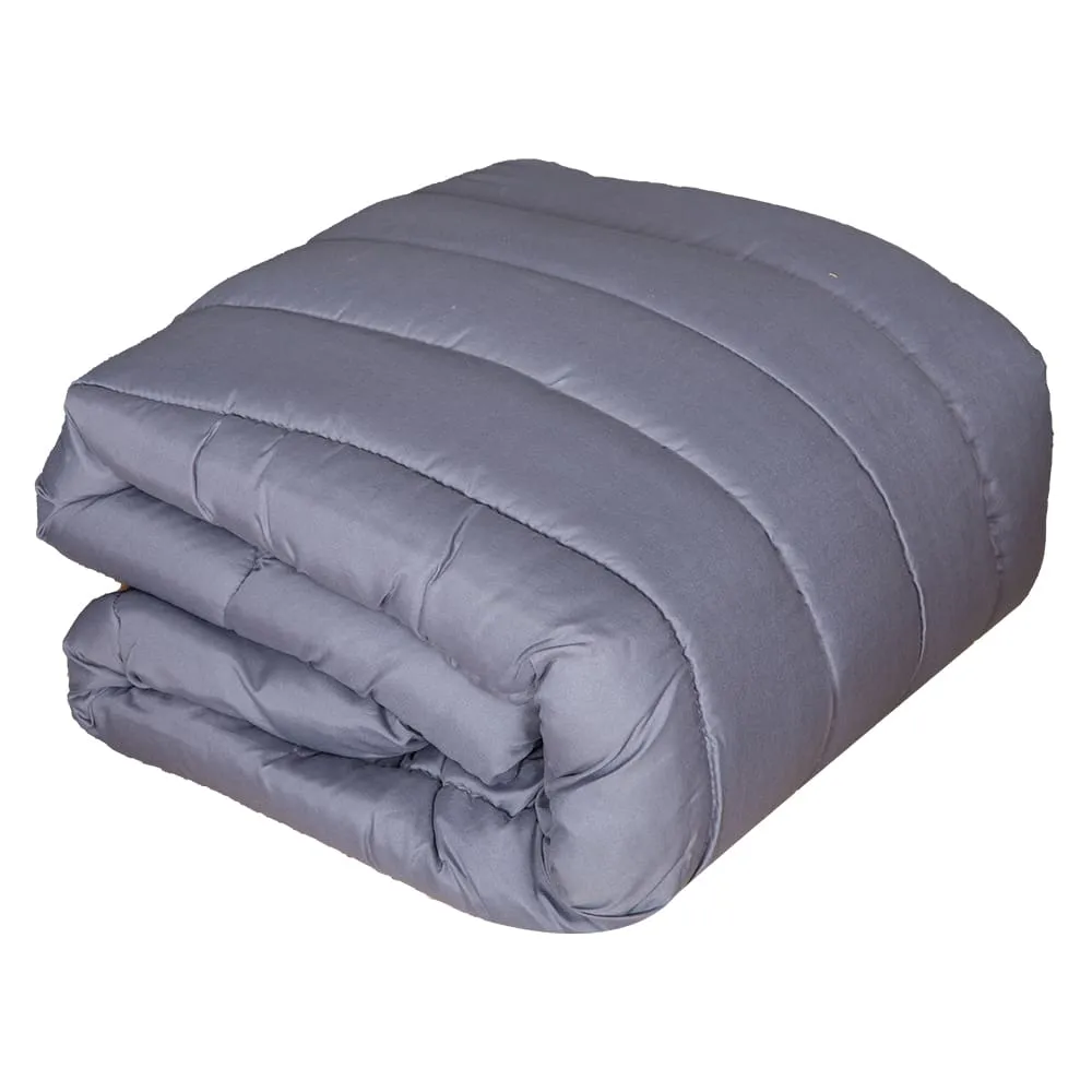 Domus; Comforter Single: 5pc Set: Dyed: (135x200)cm, Berkley Grey