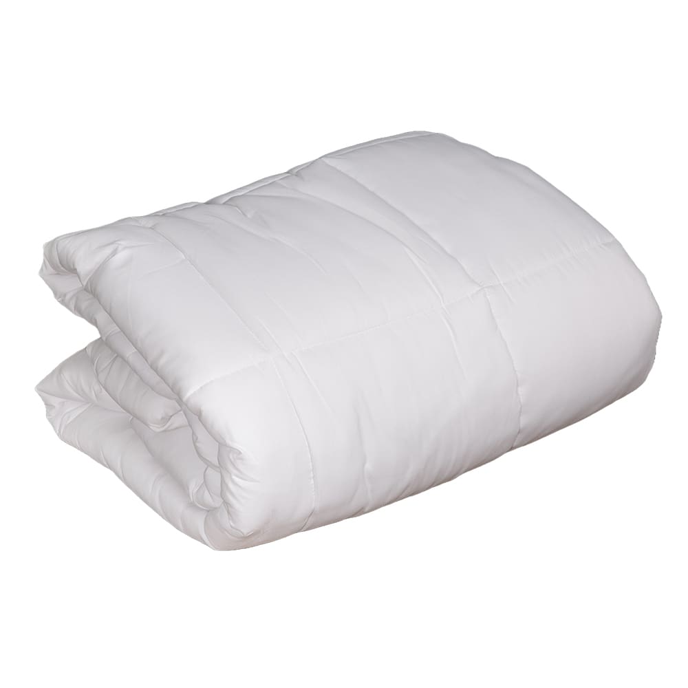 Domus: Single Duvet Set 4pc Cotton Sateen Striped 1.0cm 9TOG 300TC; (135x200)cm, White