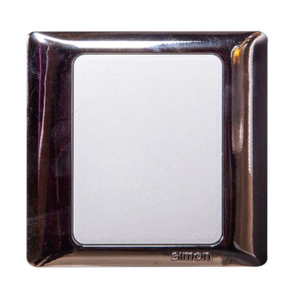 Simon Socket Cover Plate, Metallic Black/Silver