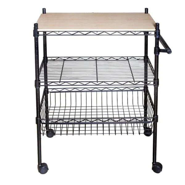 Index: Wirenet 2-Tier Storage Cart; (60x35x83)cm, Black