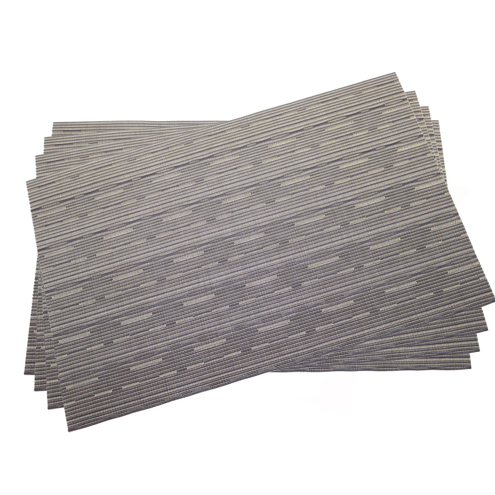 PVC Table Mat Set: 4Pcs; (45x30)cm, Grey