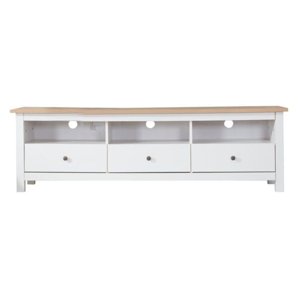 TV Cabinet; (180x39x55)cm, Light Oak/White