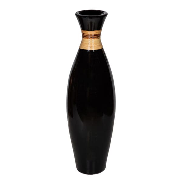 Decorative Slim Vase; (80x23x23)cm, Black