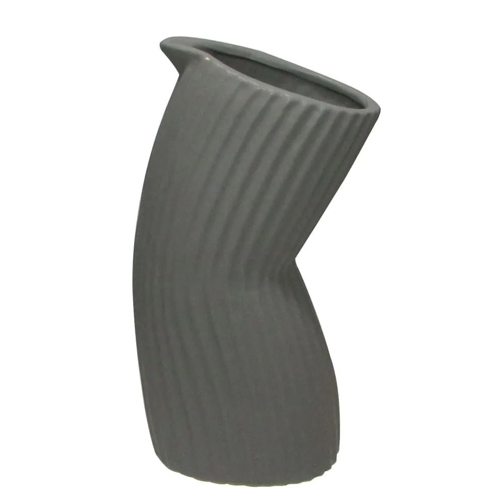 Decorative Ceramic Vase; (16.5x10x31)cm, Grey