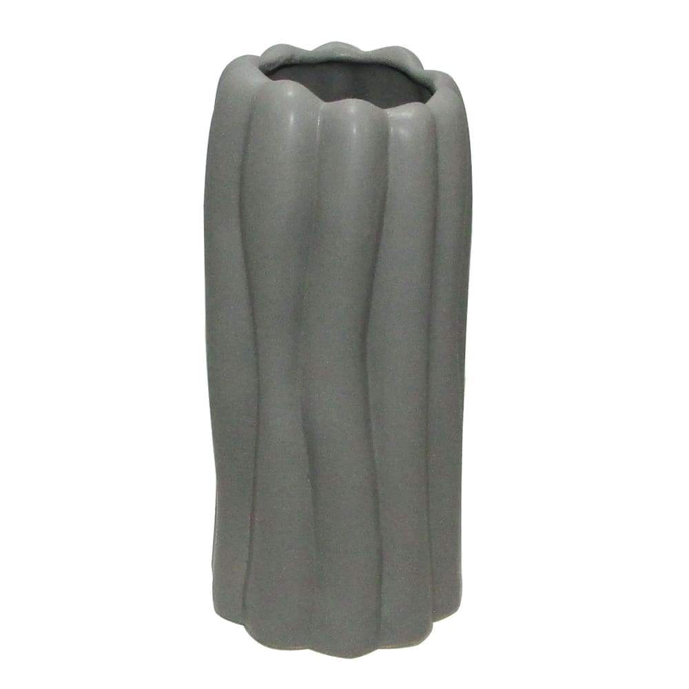 Decorative Ceramic Vase; (12x12x25)cm, Grey