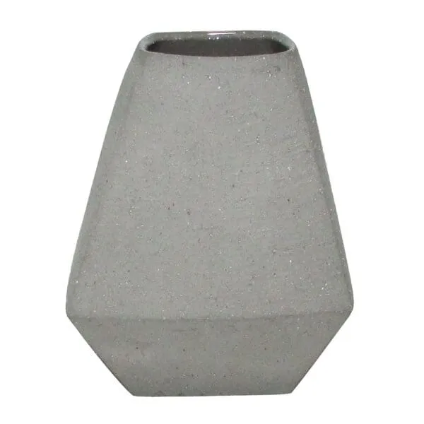 Decorative Ceramic Vase; (14.4x13.3x17.7)cm, Grey