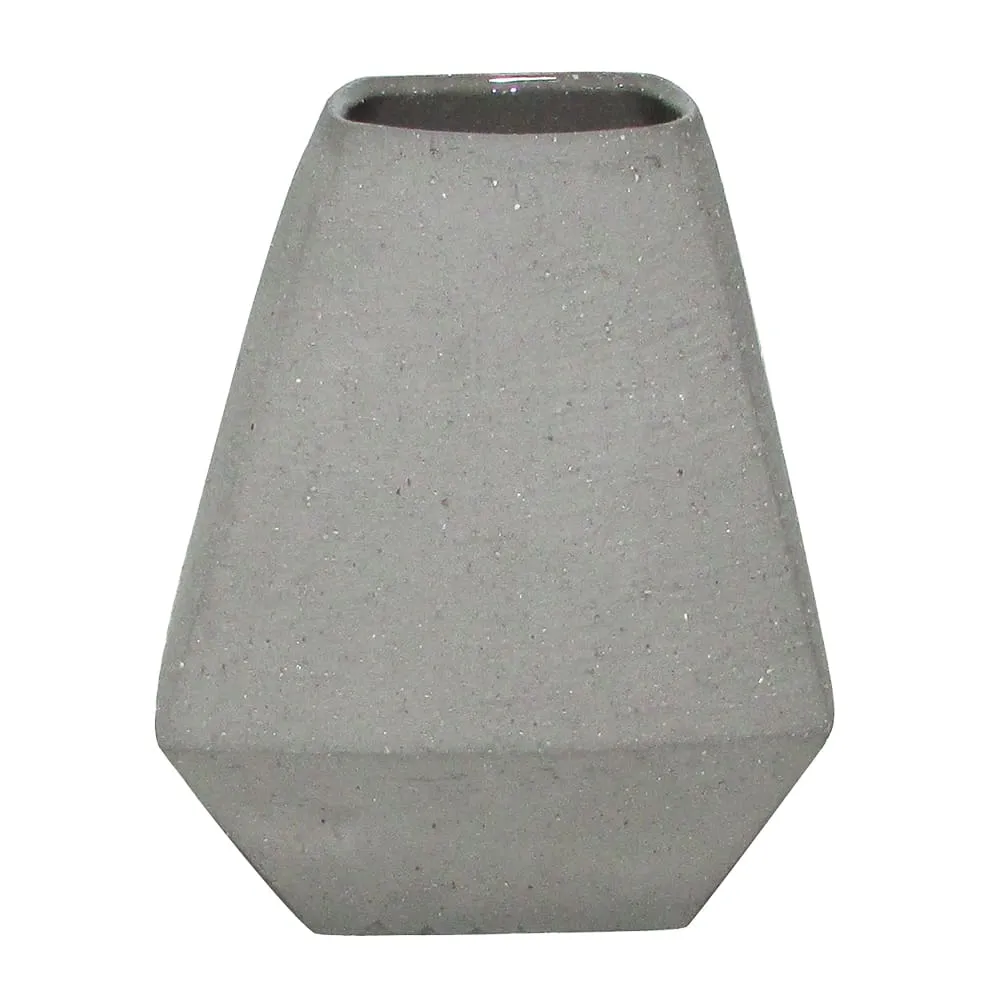 Decorative Ceramic Vase; (14.4x13.3x17.7)cm, Grey