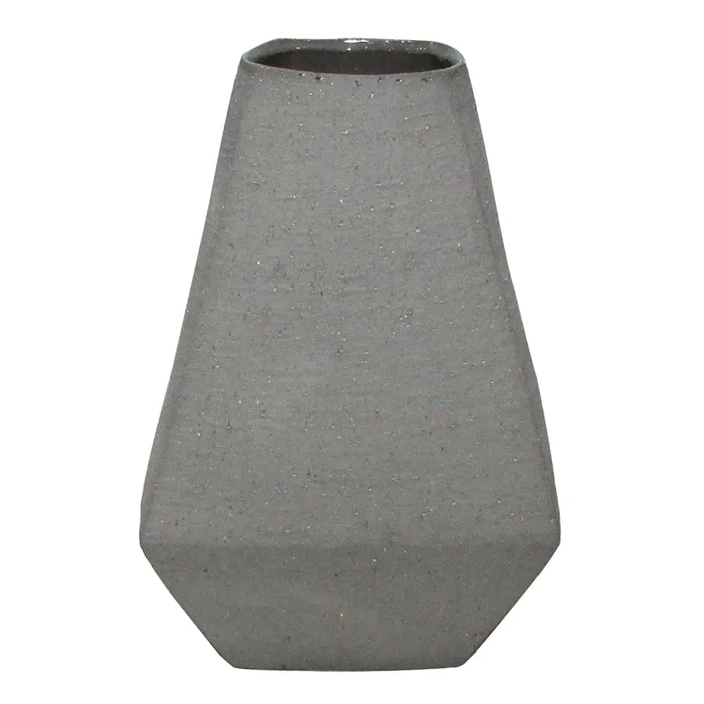 Decorative Ceramic Vase; (15.2x14.1x21 Decorative Ceramic Vase; (15.2x14.1x21.6)cm, Grey