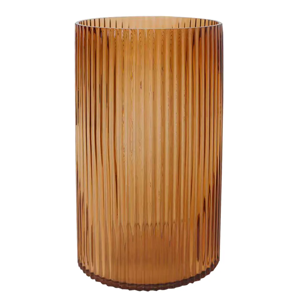 Mist Series - Cylinder Vase Large; (D16xH28)cm, Amber
