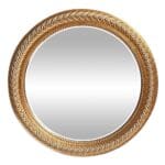 Decorative Round Wall Mirror + Frame; (70x170)cm, Brown