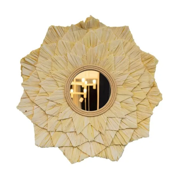 Zigzag Round Wall Mirror