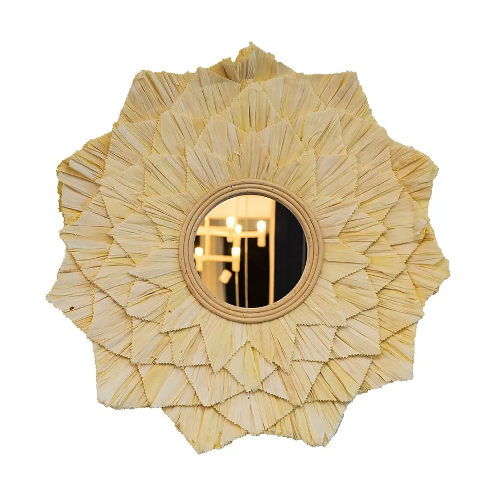 Zigzag Round Wall Mirror