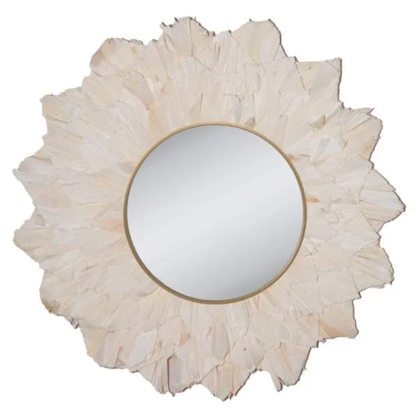 Zigzag Round Wall Mirror; 90cm