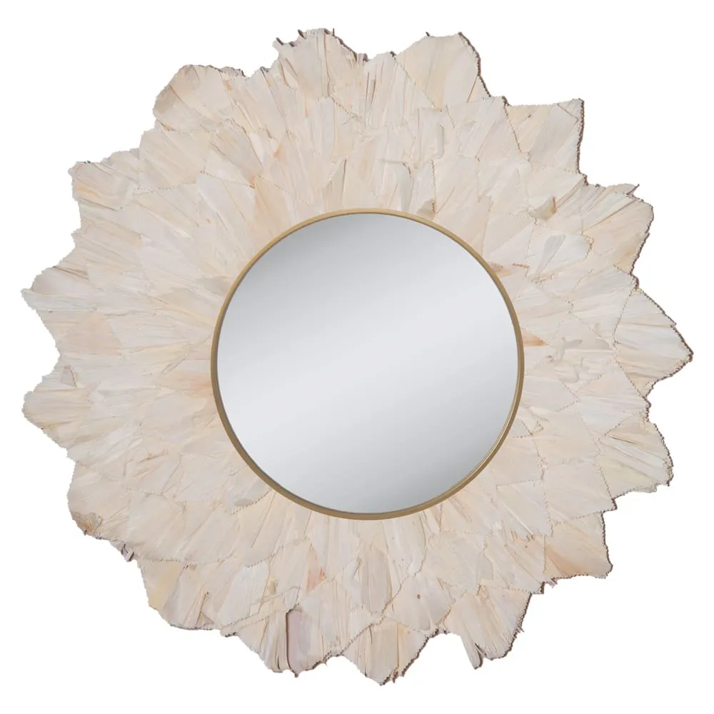 Zigzag Round Wall Mirror; 90cm