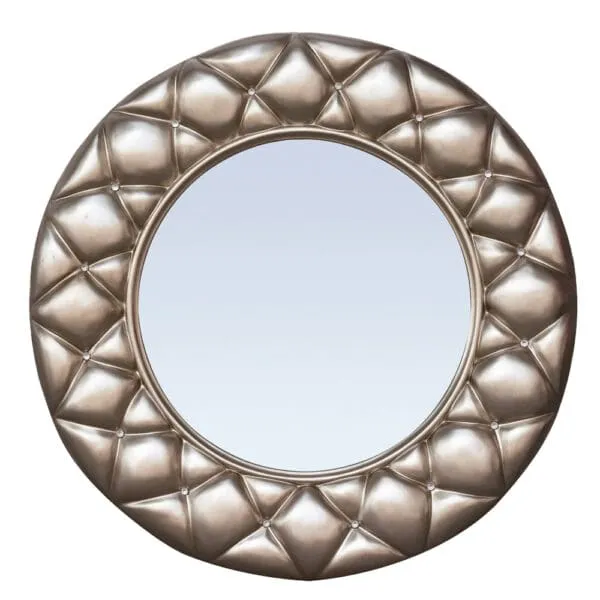 Decorative Round Wall Mirror With Frame; (88.5x88.5x6)cm