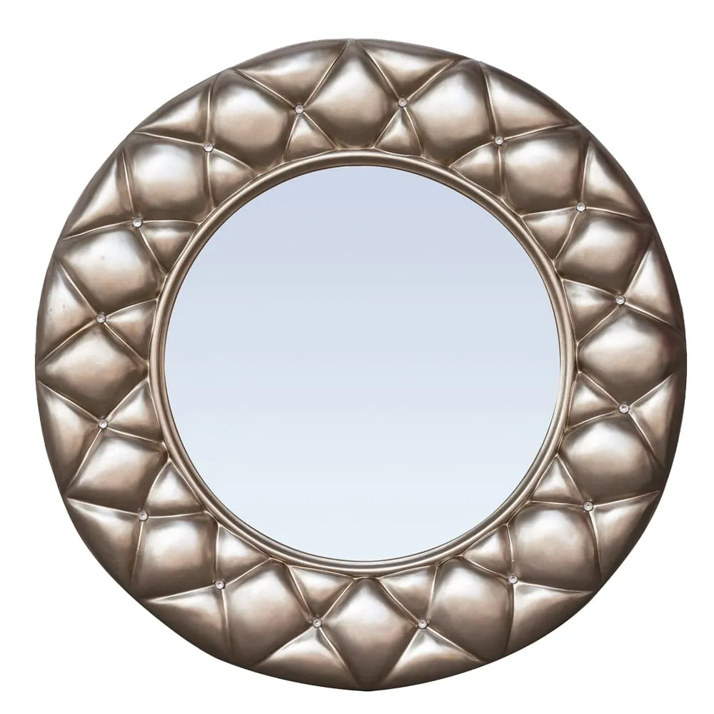 Decorative Round Wall Mirror With Frame; (88.5x88.5x6)cm