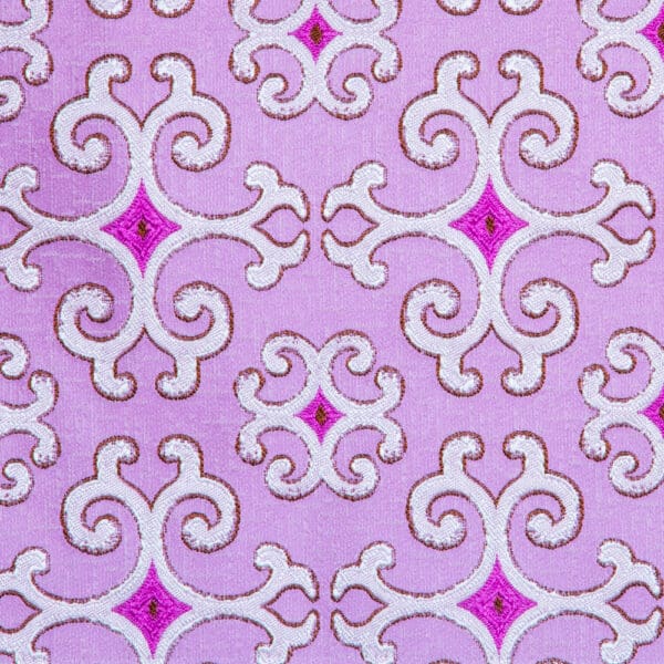 Fusion Collection: Trellis Patterned Polyester Upholstery Fabric; 140cm, Lilac Purple