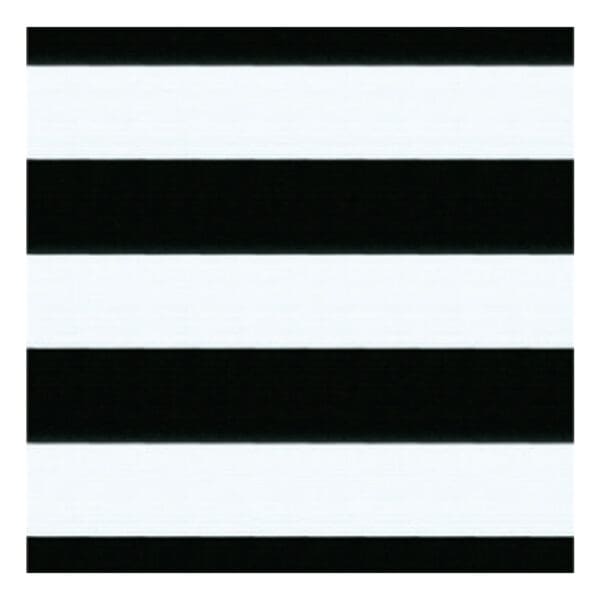 Awning Stripe Pattern Outdoor Furnishing Fabric; 140cm, White/Black