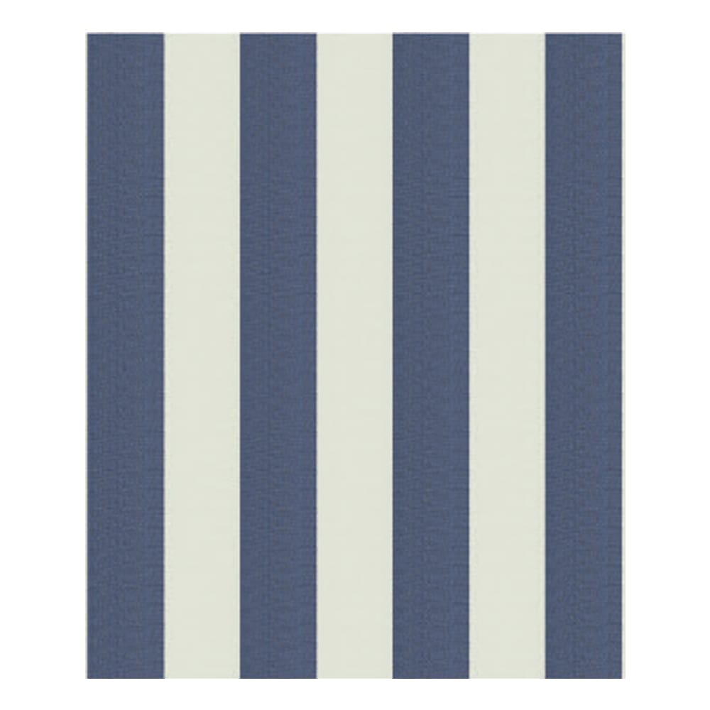 Horizontal Awning Pattern Outdoor Furnishing Fabric; 150cm, White/Blue