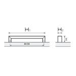 ProDecor Baldone Furniture Pull Handle- 160mm, Stainless Steel