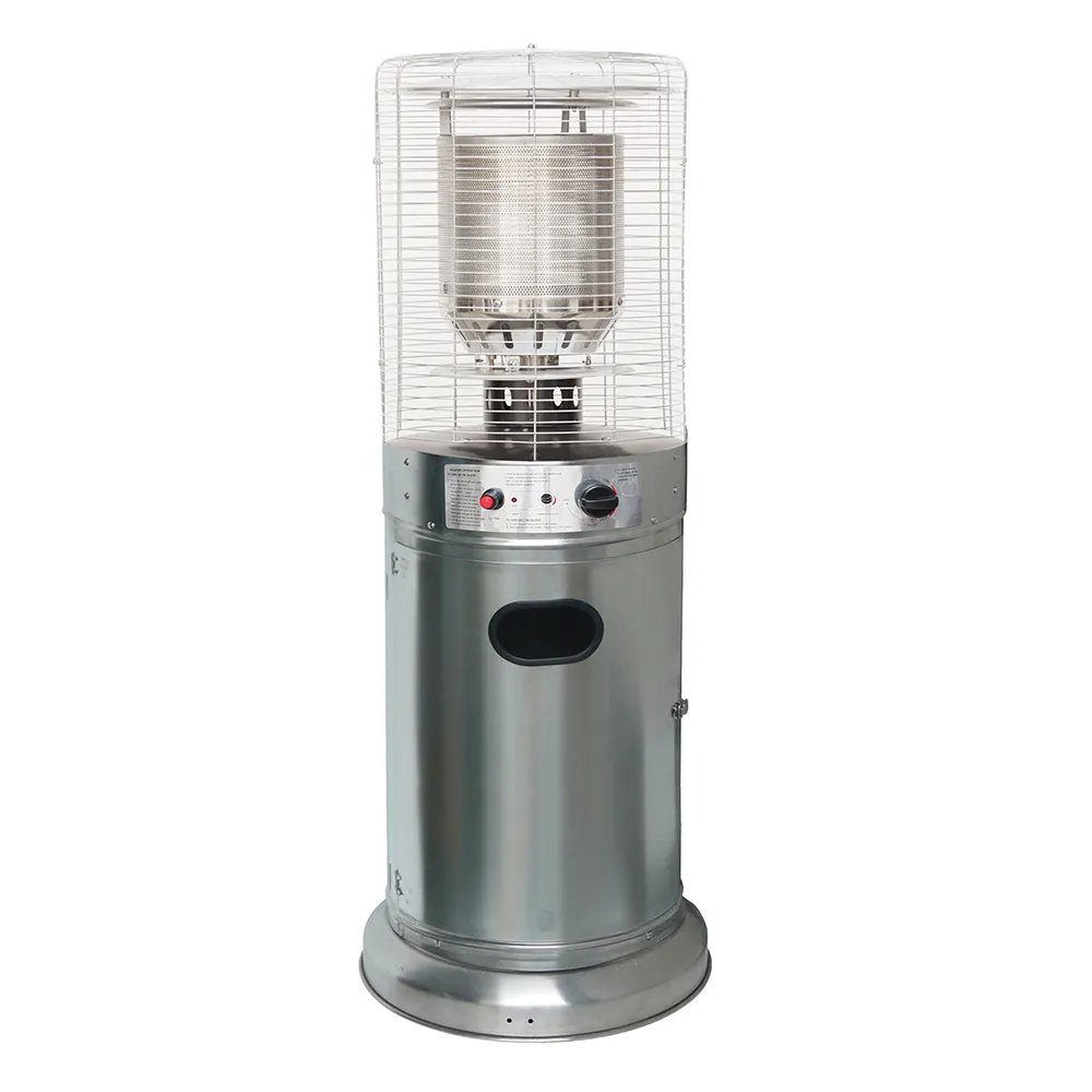 Stainless Steel Short Height LPG Heater With Grey Cover