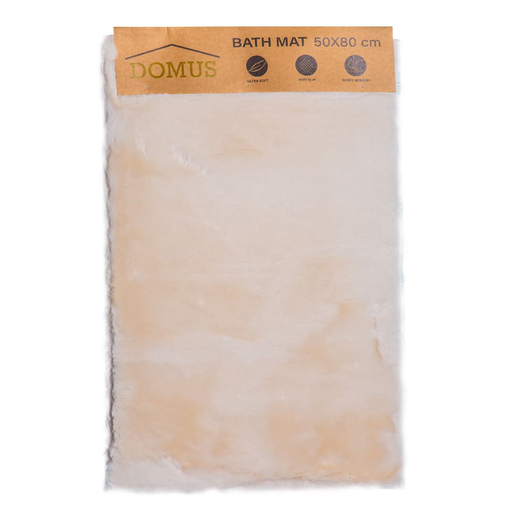Domus: Velvet Silk Bath Mat; (50x80)cm, Light Beige