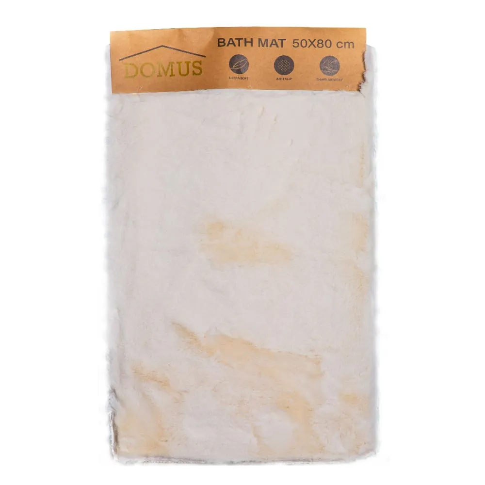 Domus: Velvet Silk Bath Mat; (50x80)cm, White