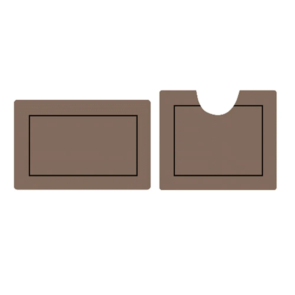 Pally Bath Mat Set; 2pcs, Brown