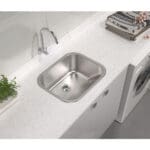 Stainless Steel Inset Single Bowl Laundry Sink With Waste; (50x40)cm