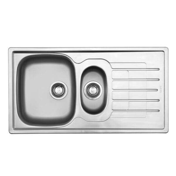 Cascade: Stainless Steel Kitchen Sink With Waste, 1.5B/SD, (92.5X50)cm