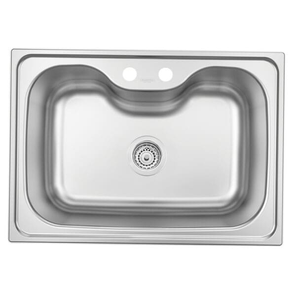 Morgana 60FX Stainless Steel Inset Kitchen Sink; Single Bowl, (69x49)cm + Waste