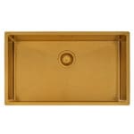 Stainless Steel Quadrum Wash Bowl +Waste: Single Bowl; (70x40x20.5)cm, Gold