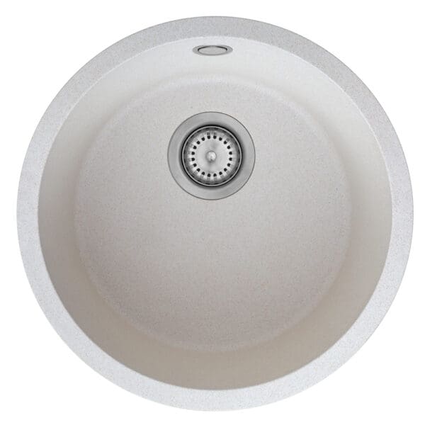 Composite Granite Round Kitchen Sink, Single Bowl; 46cm Gold Sand