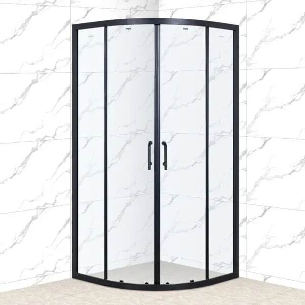 Quadrant Shower Cubicle & Tray; (90x90x200)cm, Clear