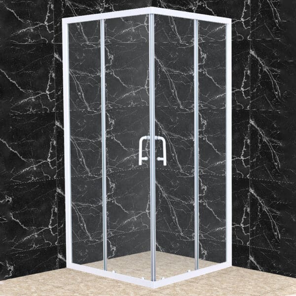 Rectangular Shower Cubicle & Tray; (90x90x200)cm, Clear