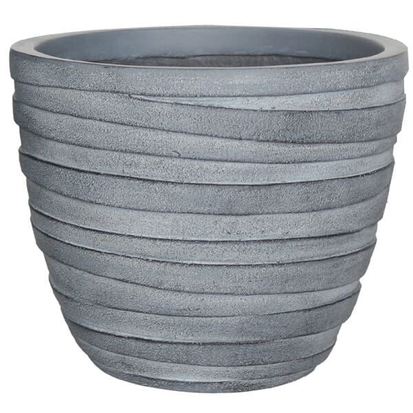 Fibre Clay Pot: Small; (30x30x25.5)cm, Antique Grey