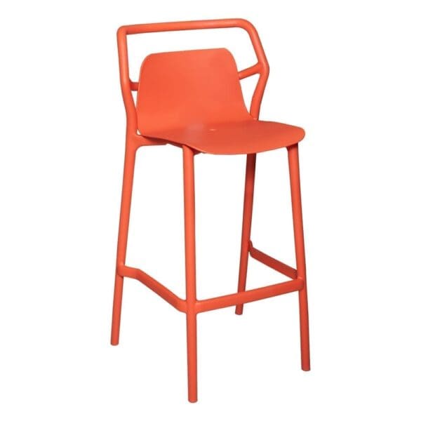 High Bar Stool; (51x52x105)cm, Red