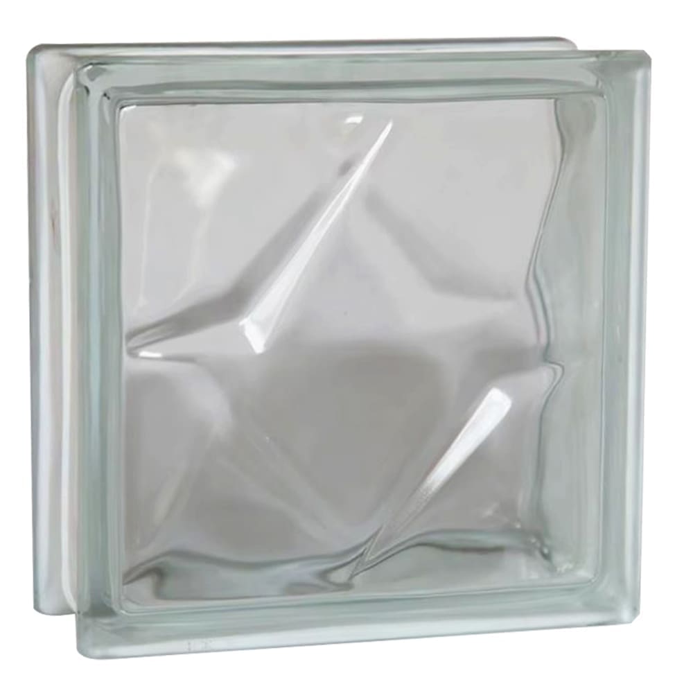 Special-Double Star: Glass Block; (19.0x19.0x8.0)cm