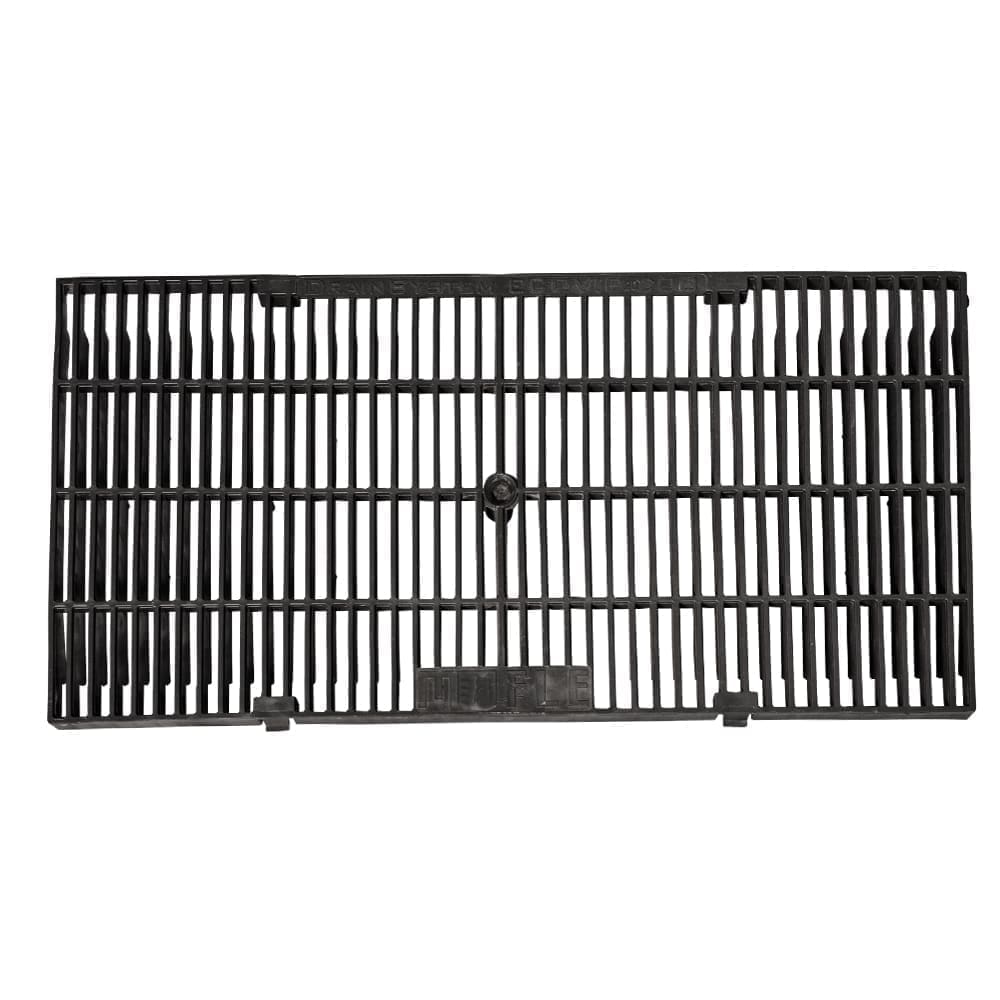 ACO: Mufle VIP 200 HDPE Pedestrian Floor Grating; (49.8x24 ACO: Mufle VIP 200 HDPE Pedestrian Floor Grating; (49.8x24.8x2)cm, Black