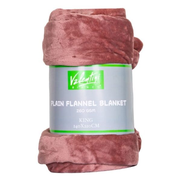 Flannel King Blanket- Plain; (220x240)cm, Assorted