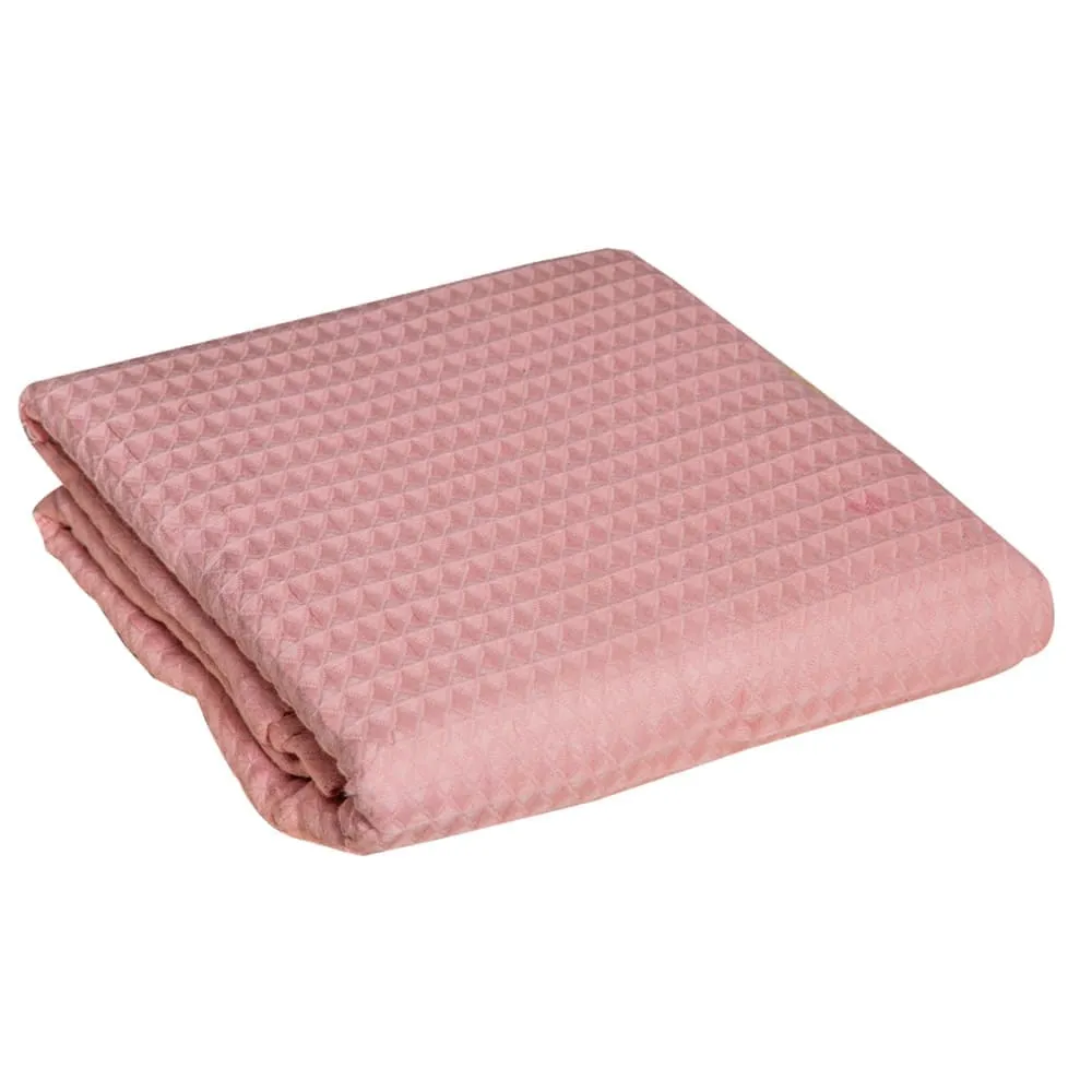 Cotton Home: Waffle Blanket; (150x210)cm, Pink
