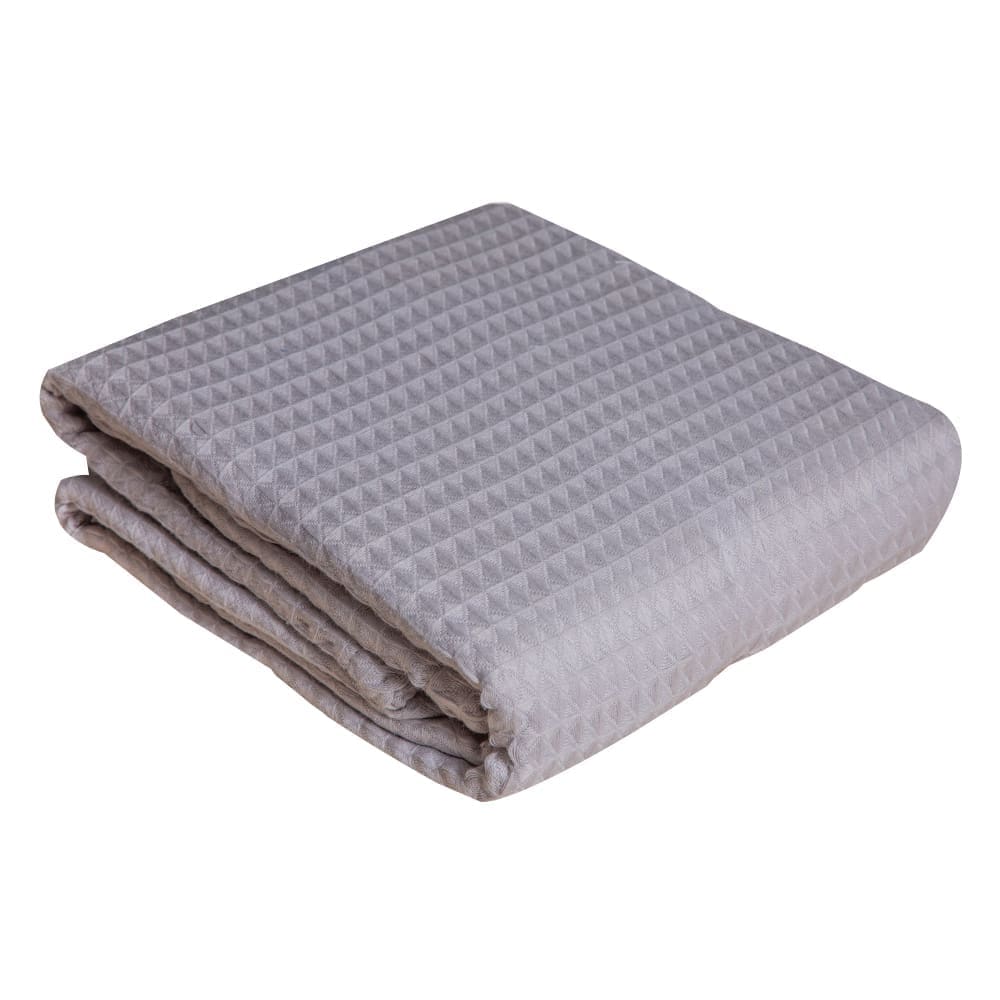 Cotton Home: Waffle Blanket; (200x230)cm, Light Grey